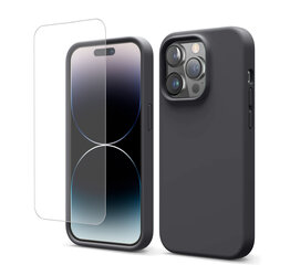 Soundberry Silicone   Set iPhone 14 Pro Charcoal Grey 2.5D цена и информация | Чехлы для телефонов | kaup24.ee