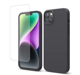 Soundberry Silicone   Set iPhone 14 Charcoal Grey 2.5D цена и информация | Чехлы для телефонов | kaup24.ee