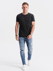 T-särk meestele Ombre Clothing, must hind ja info | Meeste T-särgid | kaup24.ee