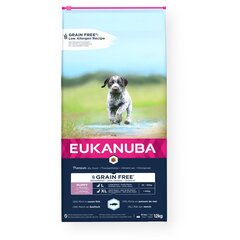 Eukanuba Grain Free Large Puppy для щенков крупных пород с рыбой, 12 кг цена и информация | Сухой корм для собак | kaup24.ee