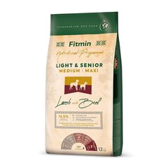 Fitmin Dog Nutritional Programme Medium Maxi Light Senior vanematele keskmist ja suurt tõugu koertele koos lamba- ja veiselihaga, 12 kg hind ja info | Kuivtoit koertele | kaup24.ee