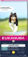 Eukanuba Adult Grain Free L suurt tõugu koertele koos kanaga, 12 kg hind ja info | Kuivtoit koertele | kaup24.ee