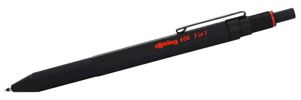 Pastakas Multipen Rotring 600, 3in1, Must цена и информация | Kirjutusvahendid | kaup24.ee