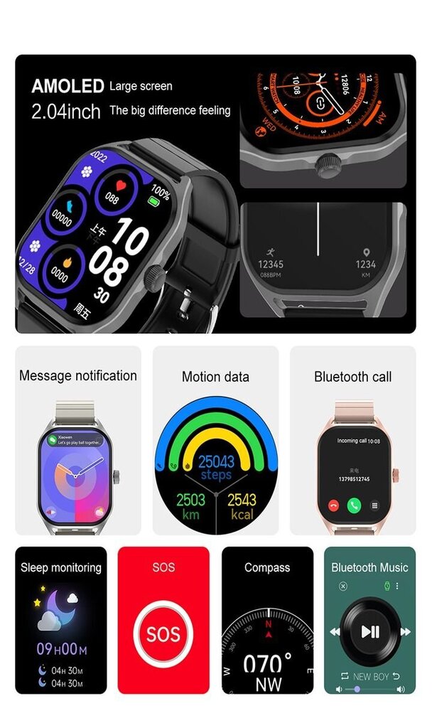 DT NO.1 DT99 Light Grey цена и информация | Nutikellad (smartwatch) | kaup24.ee