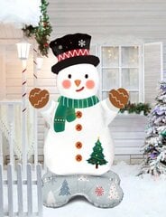 Украшение Рождественский шар снеговик,  Electronics-2, 90x50 cм, белый цена и информация | Рождественские украшения | kaup24.ee