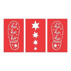 Paberšabloonid jõuluvana jalad, 3 tk, punane цена и информация | Праздничные декорации | kaup24.ee
