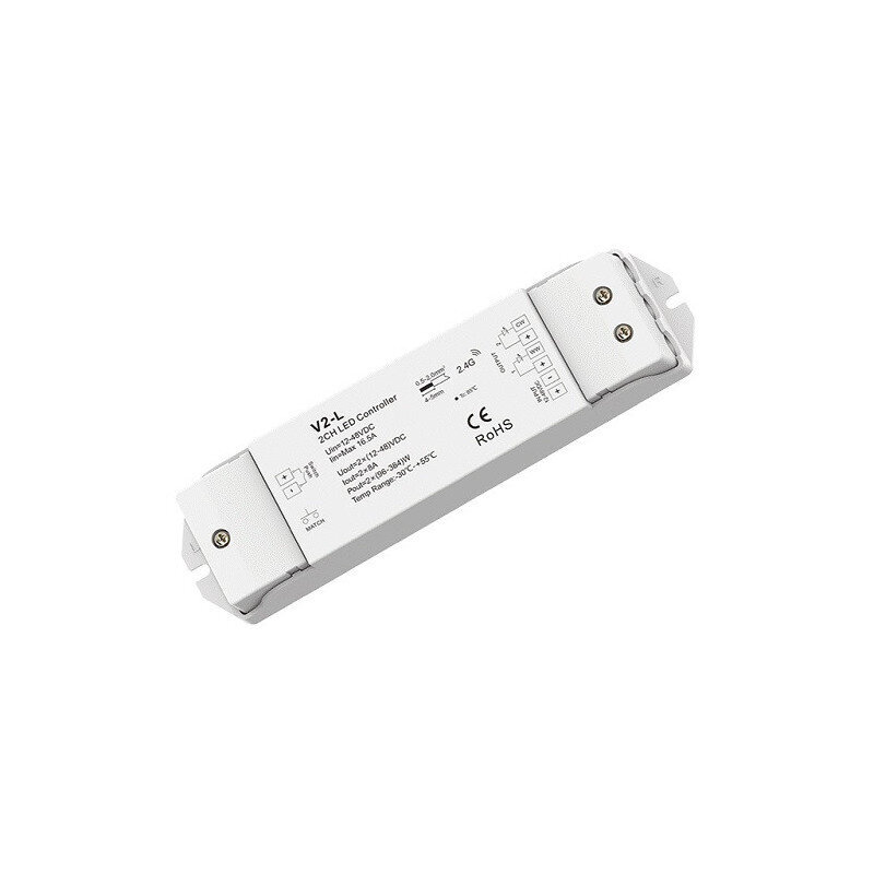 V2-L kontroller-vastuvõtja 12-36V DC, 2x8A hind ja info | LED ribad | kaup24.ee