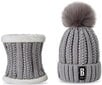 Naiste mütsi ja salli komplekt SD68 hall цена и информация | Naiste mütsid ja peapaelad | kaup24.ee
