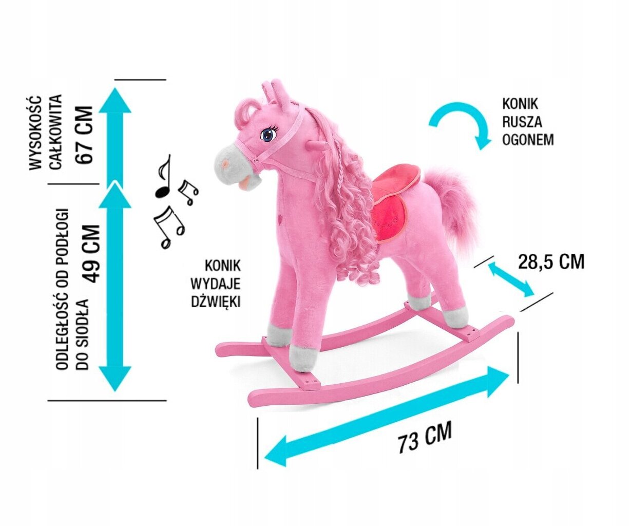 Kiikhobu Unicorn Milly Mally, roosa hind ja info | Imikute mänguasjad | kaup24.ee