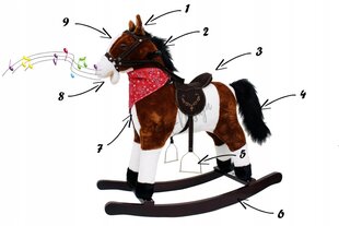 Лошадка-качалка STARTbaby 74x28x78 см, коричневая цена и информация | Игрушки для малышей | kaup24.ee