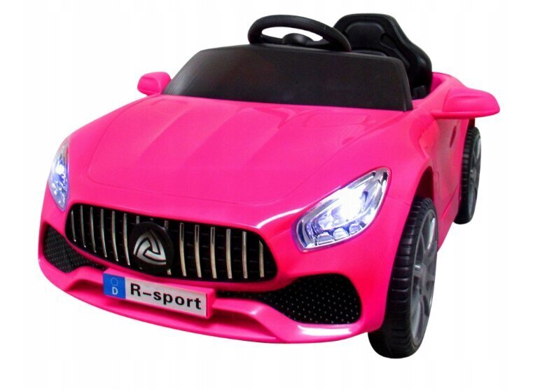 Elektriauto Bmw B3 R-sport, roosa ja plüüsist padi Cat, 50 cm цена и информация | Laste elektriautod | kaup24.ee