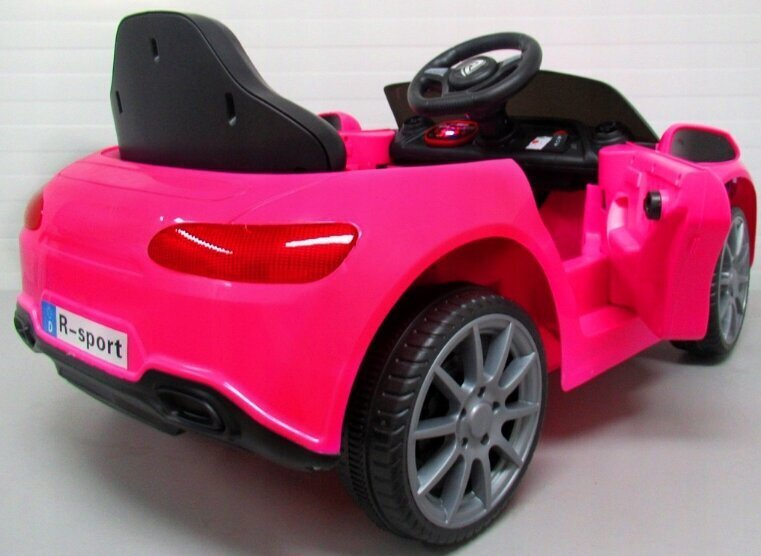 Elektriauto Bmw B3 R-sport, roosa ja plüüsist padi Cat, 50 cm цена и информация | Laste elektriautod | kaup24.ee