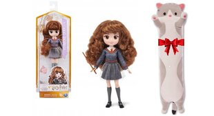 Nukk Harry Potter Hermione, 20 cm ja plüüsist padi Cat, 50 cm hind ja info | Tüdrukute mänguasjad | kaup24.ee