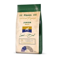 Fitmin Dog Nutritional Programme Maxi Junior suurt tõugu kutsikatele koos lamba- ja veiselihaga 12 kg hind ja info | Kuivtoit koertele | kaup24.ee