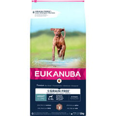 Eukanuba Grain Free S-XL Adult для взрослых собак с олениной, 12 кг цена и информация | Сухой корм для собак | kaup24.ee