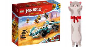 71791 LEGO Ninjago auto ja plüüsist padi kass, 50 cm hind ja info | Klotsid ja konstruktorid | kaup24.ee