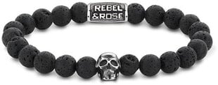 Käevõru naistele Rebel&Rose Skull Black Moon RR-SK001-S hind ja info | Käevõrud, käeketid | kaup24.ee