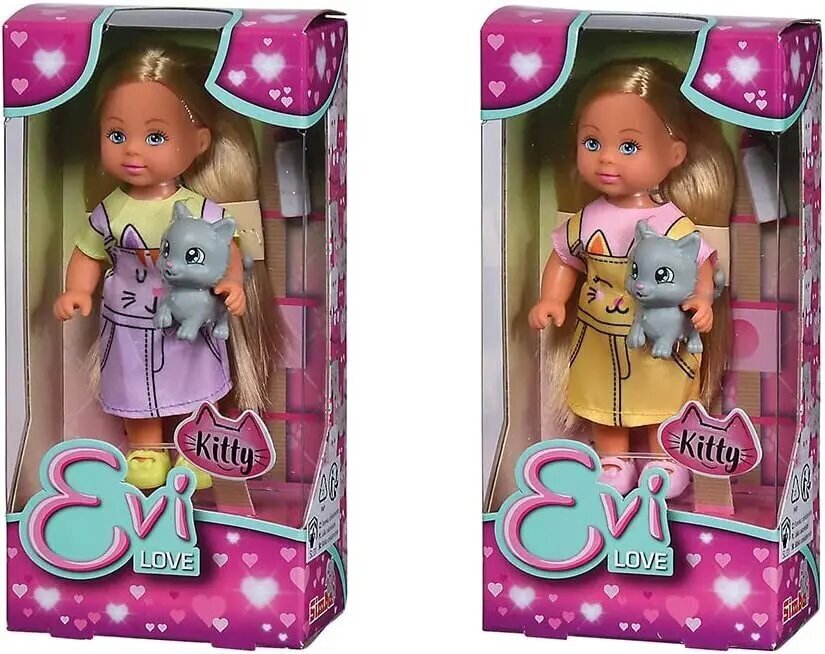 Kassipoegadega nukk Evi Love, 2 tüüpi hind ja info | Tüdrukute mänguasjad | kaup24.ee