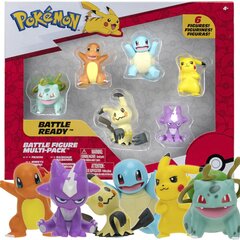 Pokemon Battle Figures 6-Pak Pikachu PKW2469 цена и информация | Развивающий мелкую моторику - кинетический песок KeyCraft NV215 (80 г) детям от 3+ лет, бежевый | kaup24.ee