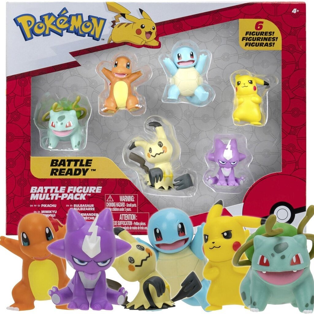 Figuurid Pokemon Battle, 6 tk цена и информация | Poiste mänguasjad | kaup24.ee