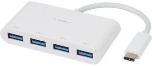 Vivanco USB hub 4-port USB-C Super Speed (45384) hind ja info | USB jagajad, adapterid | kaup24.ee