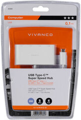Vivanco USB hub 4-port USB-C Super Speed (45384) цена и информация | Адаптеры и USB-hub | kaup24.ee