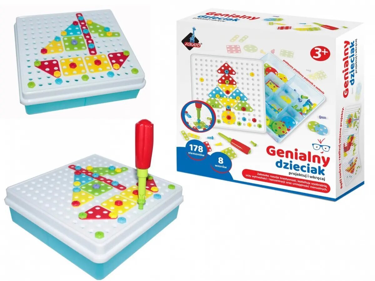 Mosaiik kruvikeerajaga Askato, 180d hind ja info | Arendavad mänguasjad | kaup24.ee