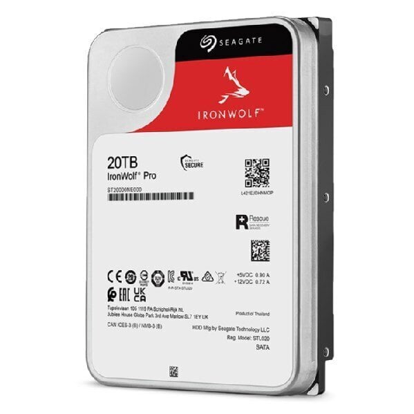 Seagate Ironwolf Pro, 3,5", 20TB, SATA 6GB/s hind ja info | Sisemised kõvakettad (HDD, SSD, Hybrid) | kaup24.ee