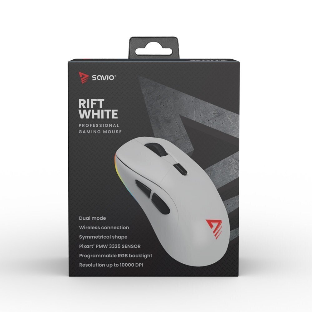 Savio Rift White RGB hind ja info | Hiired | kaup24.ee