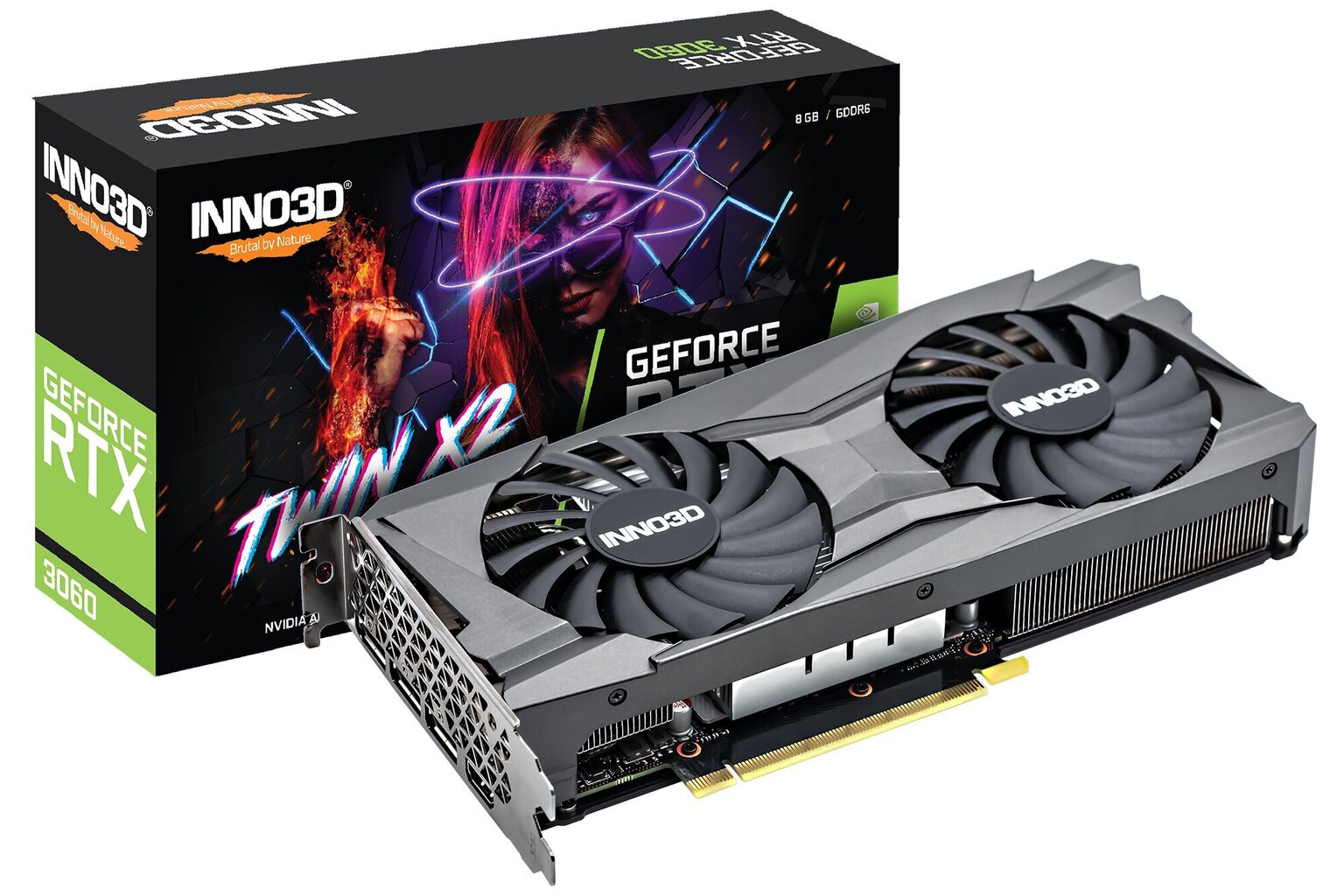 Inno3D GeForce RTX 3060 8GB Twin X2 (N30602-08D6-11902130) hind ja info | Videokaardid (GPU) | kaup24.ee