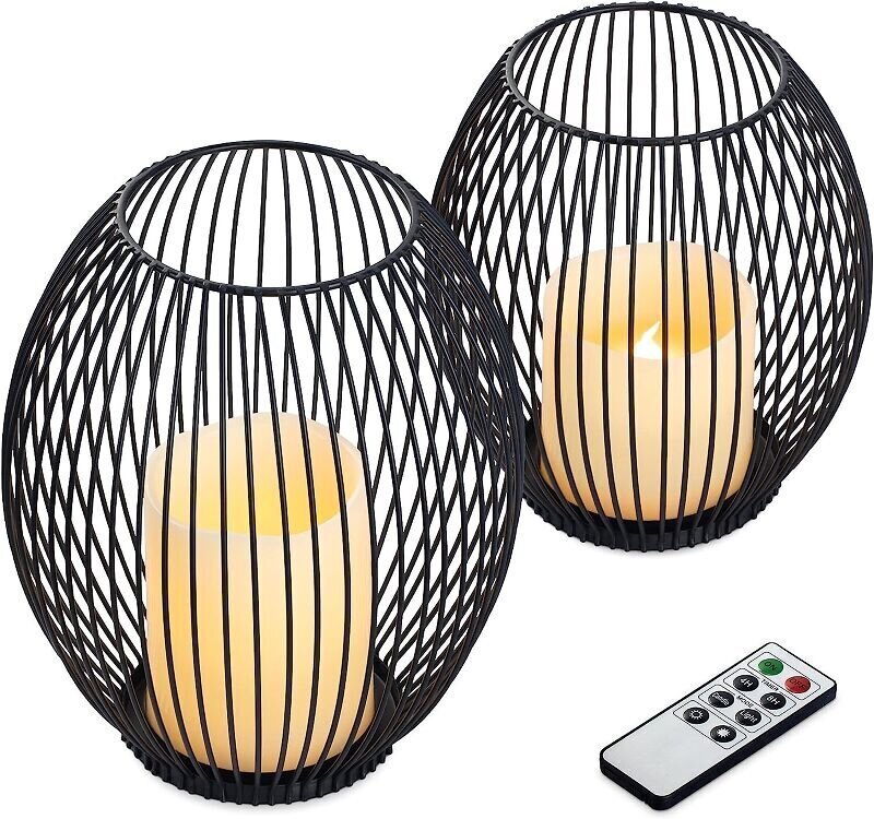 Dekoratiivsed küünal valgustid, lamp 2tk +pult hind ja info | Küünlad, küünlajalad | kaup24.ee
