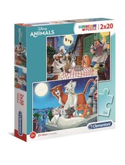 Пазл Super Color Disney Animals, 2х20 деталей цена и информация | Пазлы | kaup24.ee