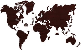 Деревянная карта мира цена и информация | Пазлы | kaup24.ee