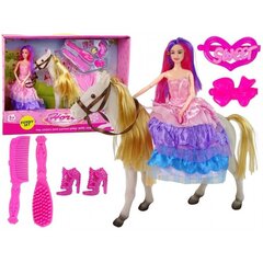 Lėlė princesė su žirgu ir aksesuarais цена и информация | Игрушки для девочек | kaup24.ee