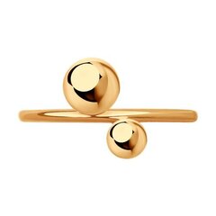 Кольцо с золотым покрытием 750°,  ⌀ 18.5, Mon tresor цена и информация | Кольцо | kaup24.ee