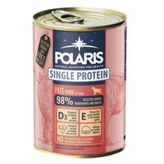 Polaris single protein pate pork 6x400g. цена и информация | Консервы для собак | kaup24.ee