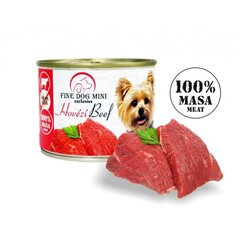 Fine Dog Mini Exclusive konserv veisega, 200g hind ja info | Konservid koertele | kaup24.ee