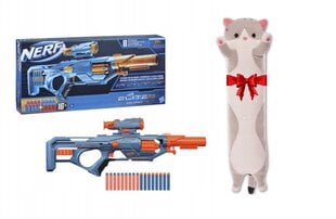 Mängupüstol Nerf Elite 2.0 Eaglepoint RD-8 ja pehme padi Cat, 50 cm цена и информация | Развивающий мелкую моторику - кинетический песок KeyCraft NV215 (80 г) детям от 3+ лет, бежевый | kaup24.ee