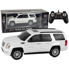 Kaugjuhtimispuldiga auto Cadillac Escalade Lean Toys, valge hind ja info | Poiste mänguasjad | kaup24.ee
