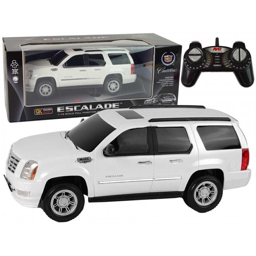 Kaugjuhtimispuldiga auto Cadillac Escalade Lean Toys, valge цена и информация | Poiste mänguasjad | kaup24.ee