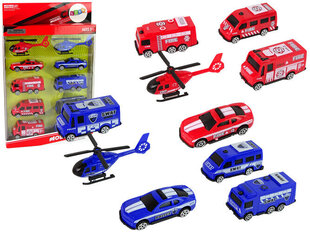 Hädaabiteenistuse sõidukikomplekt Lean Toys, 10 o. hind ja info | Poiste mänguasjad | kaup24.ee