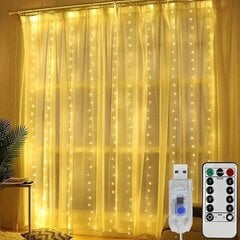 Led valguskardina vanik 3x3m цена и информация | Гирлянды | kaup24.ee