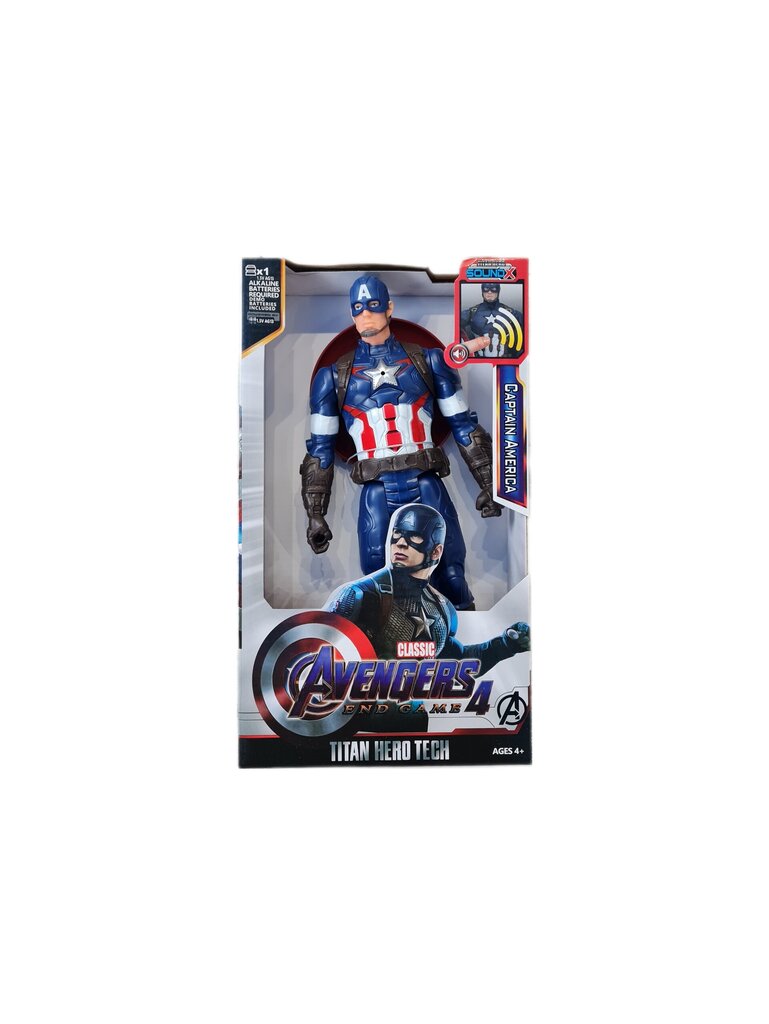 Avengers kangelasefiguur Captain America / Kapten Ameerika, 28 cm, heliefektidega hind ja info | Poiste mänguasjad | kaup24.ee