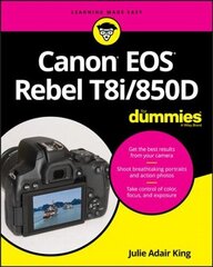 Canon EOS Rebel T8i/850D For Dummies цена и информация | Книги по социальным наукам | kaup24.ee