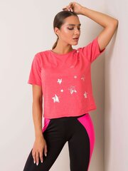 Naiste T-särk For Fitness 2016102504856, roosa hind ja info | Naiste spordiriided | kaup24.ee
