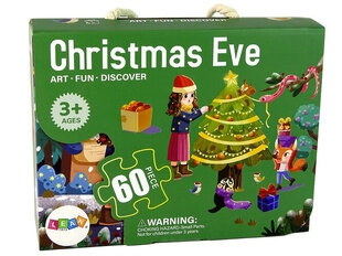 Pusle Jõulud Christmas Eve Lean Toys, 60 o. цена и информация | Пазлы | kaup24.ee