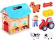 Puidust maja koos farmiloomadega Jokomisiada цена и информация | Poiste mänguasjad | kaup24.ee