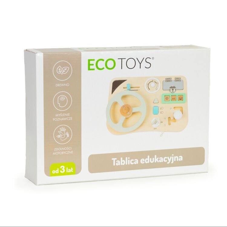 Puidust auto rool lastele Eco Toys TL992002 цена и информация | Arendavad mänguasjad | kaup24.ee