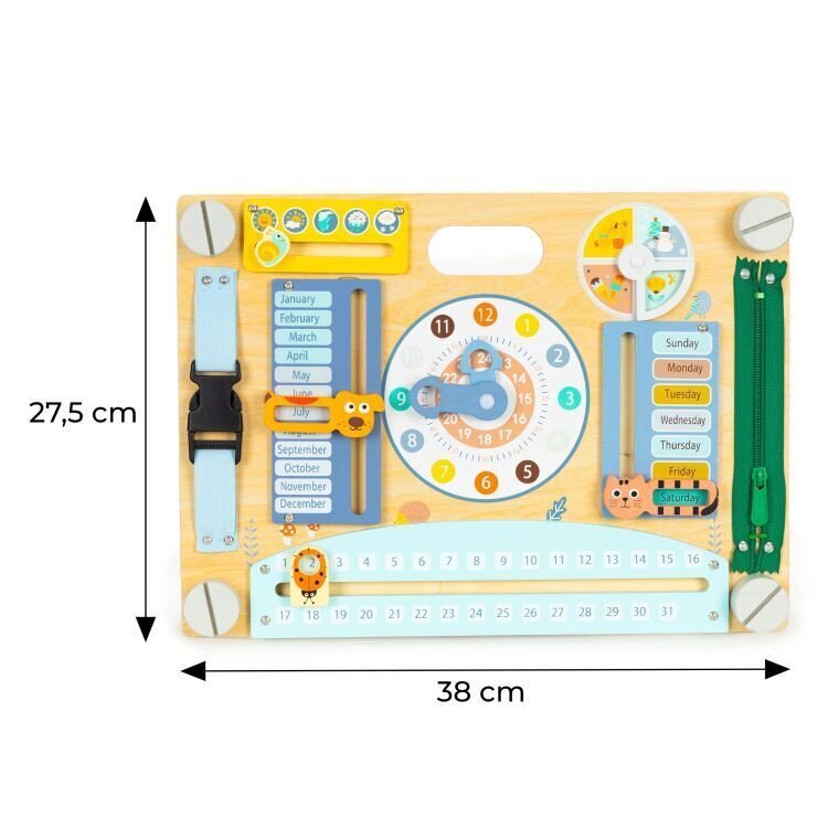 Kahepoolne puidust sensoorne tahvel lastele Eco Toys TL813007 цена и информация | Arendavad mänguasjad | kaup24.ee