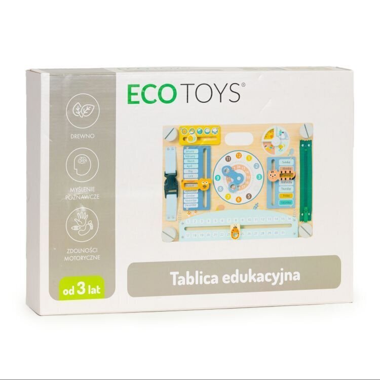 Kahepoolne puidust sensoorne tahvel lastele Eco Toys TL813007 hind ja info | Arendavad mänguasjad | kaup24.ee